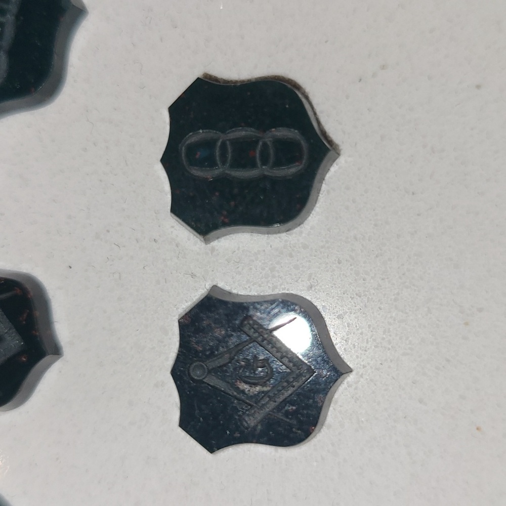Masonic and Odd Fellows Bloodstones (x2)